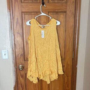 Vine Street Apparel Sunlit Yellow Crinkle Tunic
